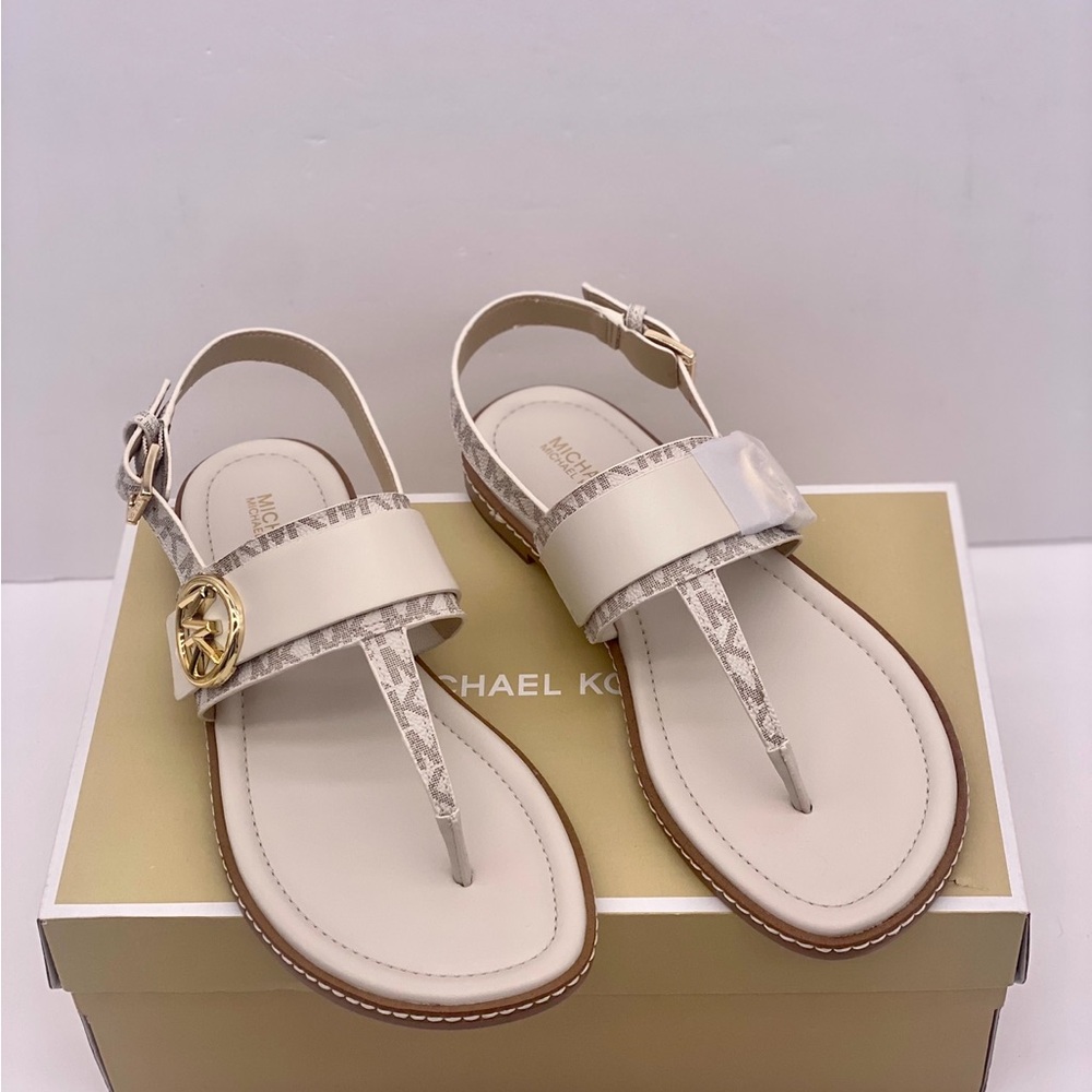 Michael Kors Cream Sandals - Picture 3 of 10